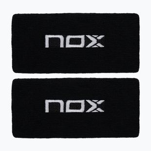 Frotki na nadgarstek NOX Wristband with Logo 2 szt. black/white
