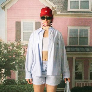 Koszula damska Kaotiko Stripes Dark People blue/white