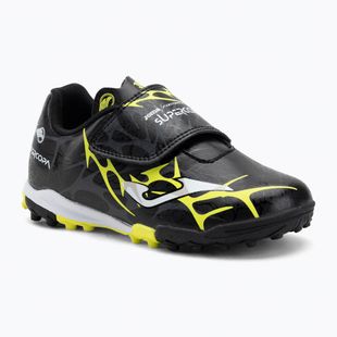 Buty piłkarskie dziecięce Joma Super Copa Jr TF black/fluor yellow