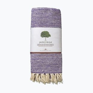 Koc do jogi JadeYoga Recycled Cotton Hand Loomed Yoga purple