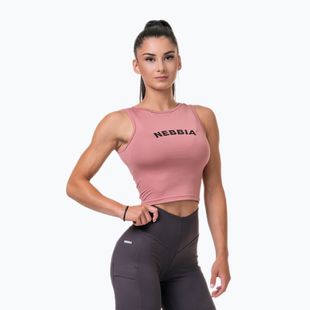 Koszulka treningowa damska NEBBIA Fit & Sporty Koszulka old rose