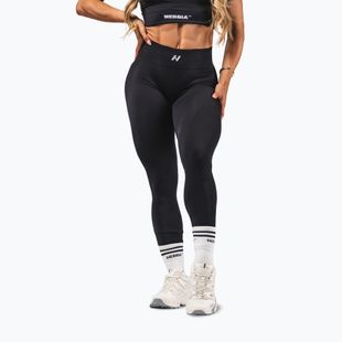 Legginsy treningowe damskie NEBBIA Flow Seamless Push Up Black