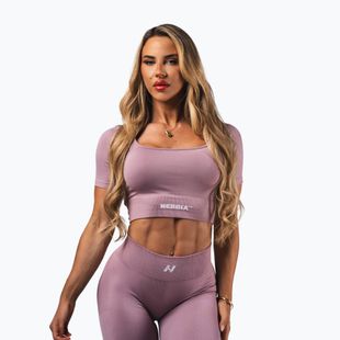 Top treningowy damski NEBBIA Flow Seamless pink