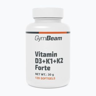 Witaminy D+K GymBeam Vitamin D3+K1+K2 Forte 120 kapsułek
