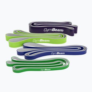 Zestaw gum oporowych GymBeam DuoBand 4 pack black/lime/navy/green