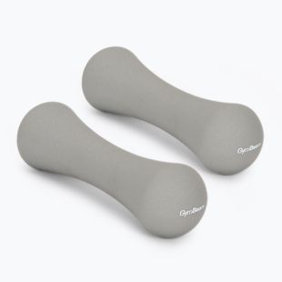 Hantle GymBeam Neoprene Dumbbells 2 x 1 kg light grey