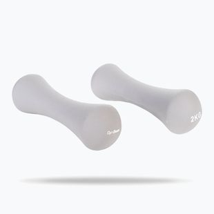 Hantle GymBeam Neoprene Dumbbells 2 x 2 kg grey