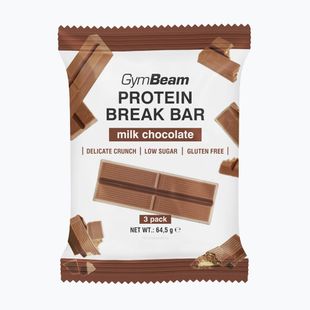 Baton proteinowy GymBeam Break Bar 3pack 64,5 g milk chocolate