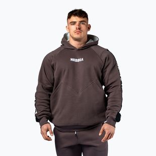 Bluza męska NEBBIA Hero Hoodie brown