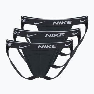 Slipy męskie Nike Dri-FIT Everyday Cotton Stretch Jock Strap 3 pary black/black/black