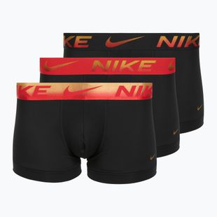 Bokserki męskie Nike Dri-Fit Essential Micro Trunk 3 pary blk/uni red/blk/uni red metallic gradient wb