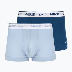 Bokserki męskie Nike Everyday Cotton Stretch Trunk 3 pary light armry blue/blue force/white waistband