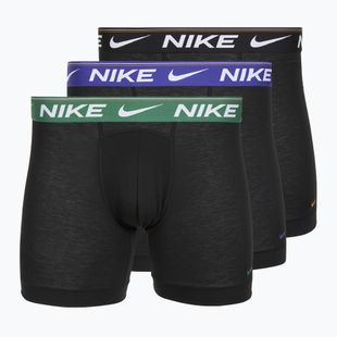 Bokserki męskie Nike Dri-FIT Ultra Comfort 3 pary black evrgreen aura/deep night/black waistband
