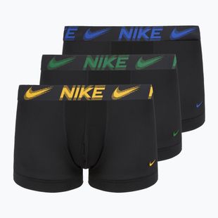 Bokserki męskie Nike Dri-Fit Essential Micro Trunk 3 pary black/game royal/malachite/un gold/zoom wb