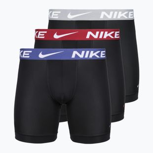 Bokserki męskie Nike Essential Micro 3 pary black/sapphire/wolf grey/team crimson