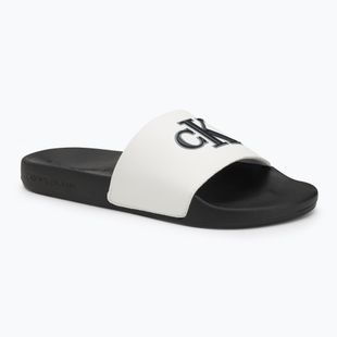Klapki męskie Calvin Klein YM0YM01281 Jelly Mono PU Bright white/black