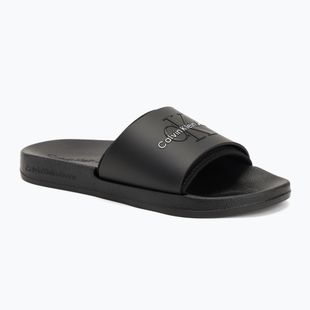 Klapki męskie Calvin Klein YM0YM00361 Slide Rubber Neoprene Monologo black