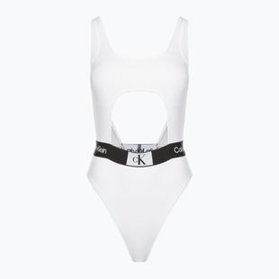 Strój kąpielowy jednoczęściowy damski Calvin Klein Cut Out One Piece-Rp white