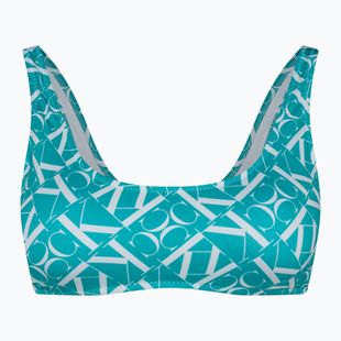Góra od stroju kąpielowego Calvin Klein Bralette-RP Print monogram blue