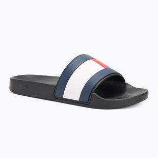 Klapki męskie Tommy Hilfiger Rubber Flag Pool Slide black