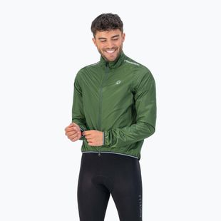 Kurtka rowerowa męska Rogelli Essential Rain fluor army green