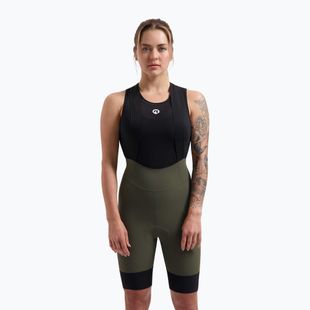 Spodenki rowerowe damskie Rogelli Signature Bib Short W green
