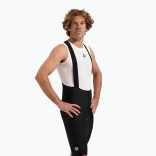 Spodenki rowerowe męskie Rogelli Distance II Bib Short black