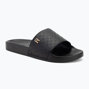 Klapki damskie Tommy Hilfiger Monogram Poolside black