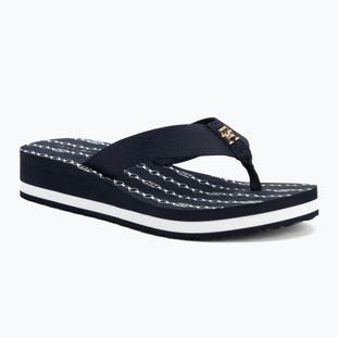 Japonki damskie Tommy Hilfiger Im Th Chainprint Midwedge Sandal space blue