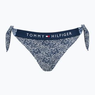 Dół od stroju kąpielowego Tommy Hilfiger Cheeky Side Tie Bikini Print illustrated wave dark night navy