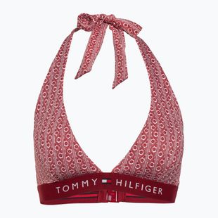 Góra od stroju kąpielowego Tommy Hilfiger Halter Rp Print floral stripe regatta red