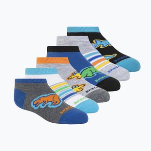 Skarpety dziecięce SKECHERS Non Terry Low Cut 6 par blue combo