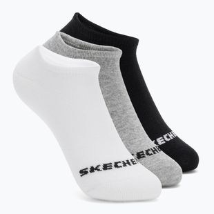 Skarpety dziecięce SKECHERS Non Terry No Show 3 pary white/grey