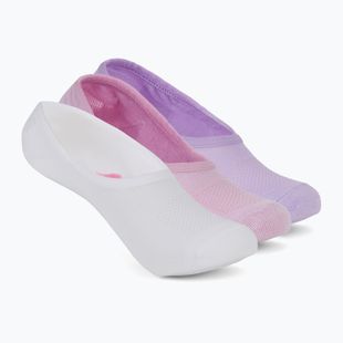 Skarpety damskie SKECHERS Non Terry No Show Liner 3 pary white/purple