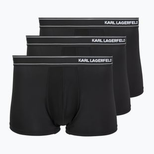 Bokserki męskie KARL LAGERFELD Stripe Logo Micro Trunk 3 pary black