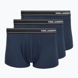 Bokserki męskie KARL LAGERFELD Stripe Logo Micro Trunk 3 pary mood indigo