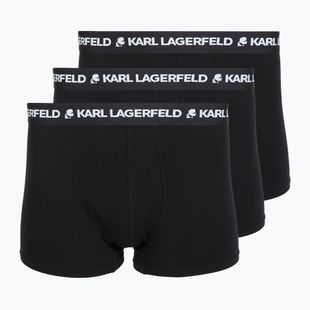Bokserki męskie KARL LAGERFELD Logo Trunk 3 pary black