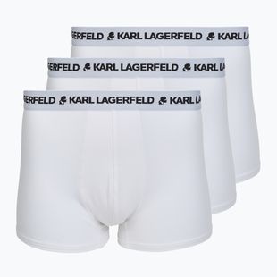 Bokserki męskie KARL LAGERFELD Logo Trunk 3 pary white