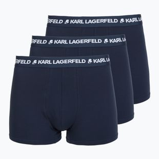 Bokserki męskie KARL LAGERFELD Logo Trunk 3 pary navy