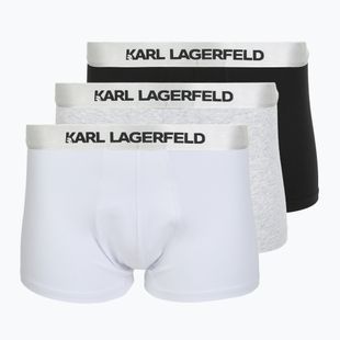 Bokserki męskie KARL LAGERFELD Elastic Trunk 3 pary black/white/grey