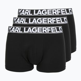 Bokserki męskie KARL LAGERFELD Bold Elastic Trunk 3 pary black