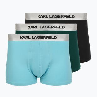 Bokserki męskie KARL LAGERFELD Elastic Trunk 3 pary dark sea/black/blue