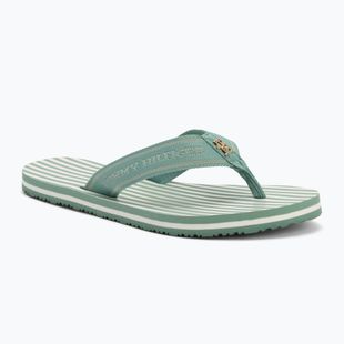Japonki damskie Tommy Hilfiger Stripes Beach Sandal charming green