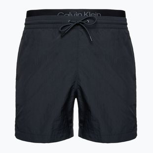 Szorty kąpielowe męskie Calvin Klein KM0KM01081 Medium Double Waistband black