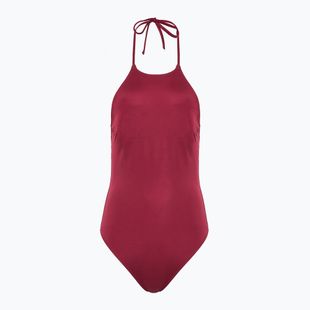 Strój kąpielowy jednoczęściowy damski Calvin Klein KW0KW02733 High Neck - RP plum gaze