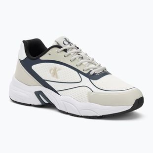 Buty damskie Calvin Klein YW0YW01887 Retro Tennis Knit Mg bright white/silver bich/navy