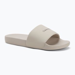 Klapki męskie Calvin Klein HM0HM01754 Pool Slide Ck Square feather grey