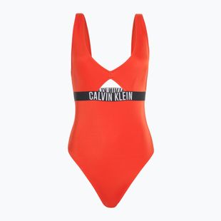 Strój kąpielowy jednoczęściowy damski Calvin Klein KW0KW02746 Intense Power One Piece Fashion Fit flaming chili