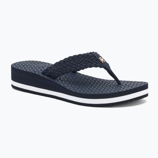 Japonki damskie Tommy Hilfiger Crochet Mid Beach Sandal space blue