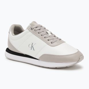 Buty damskie Calvin Klein YW0YW01942 Retro Runner Lace Up Leather MG bright white/chateau